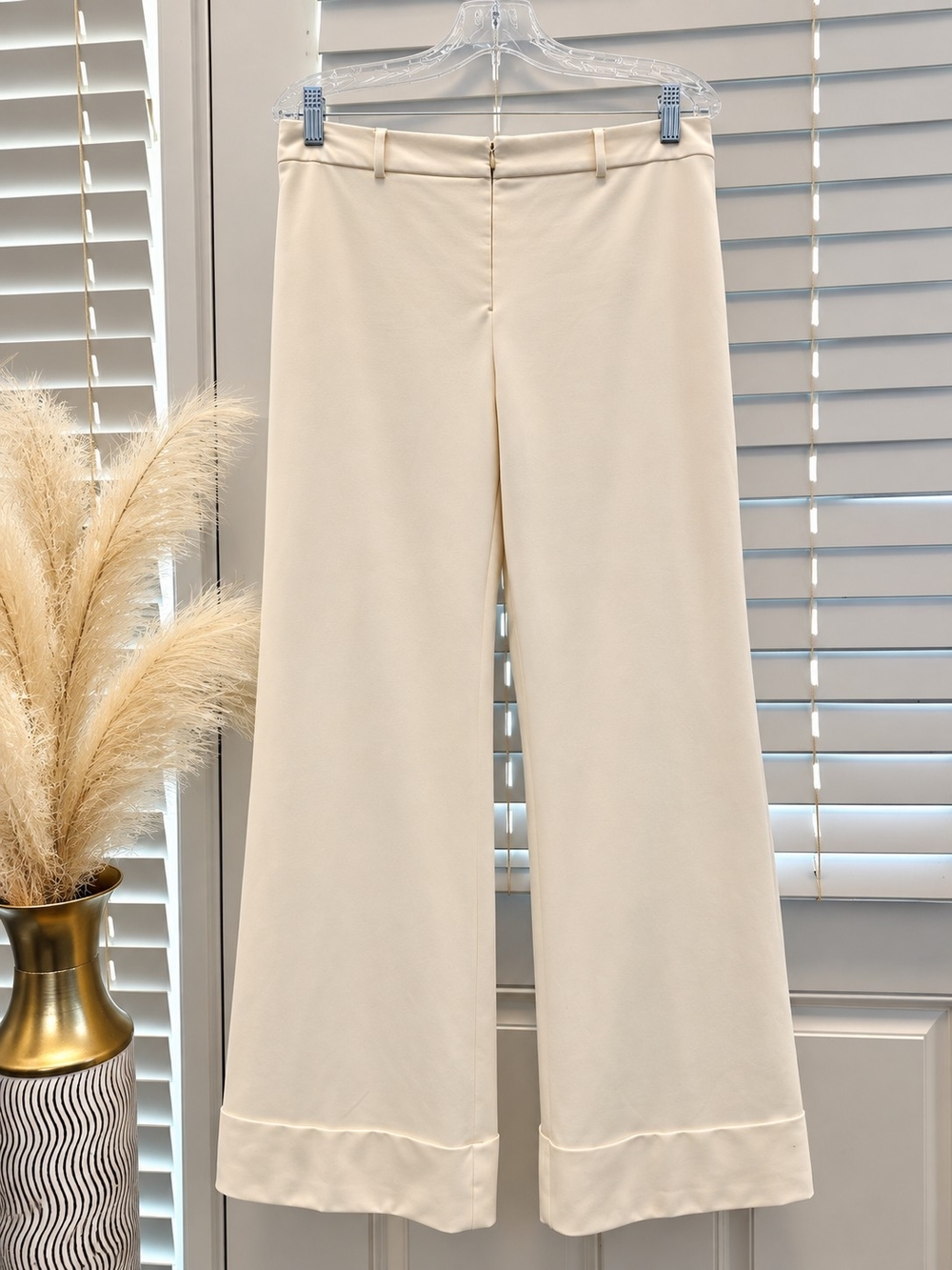 Express Cream Wide-Leg Pants